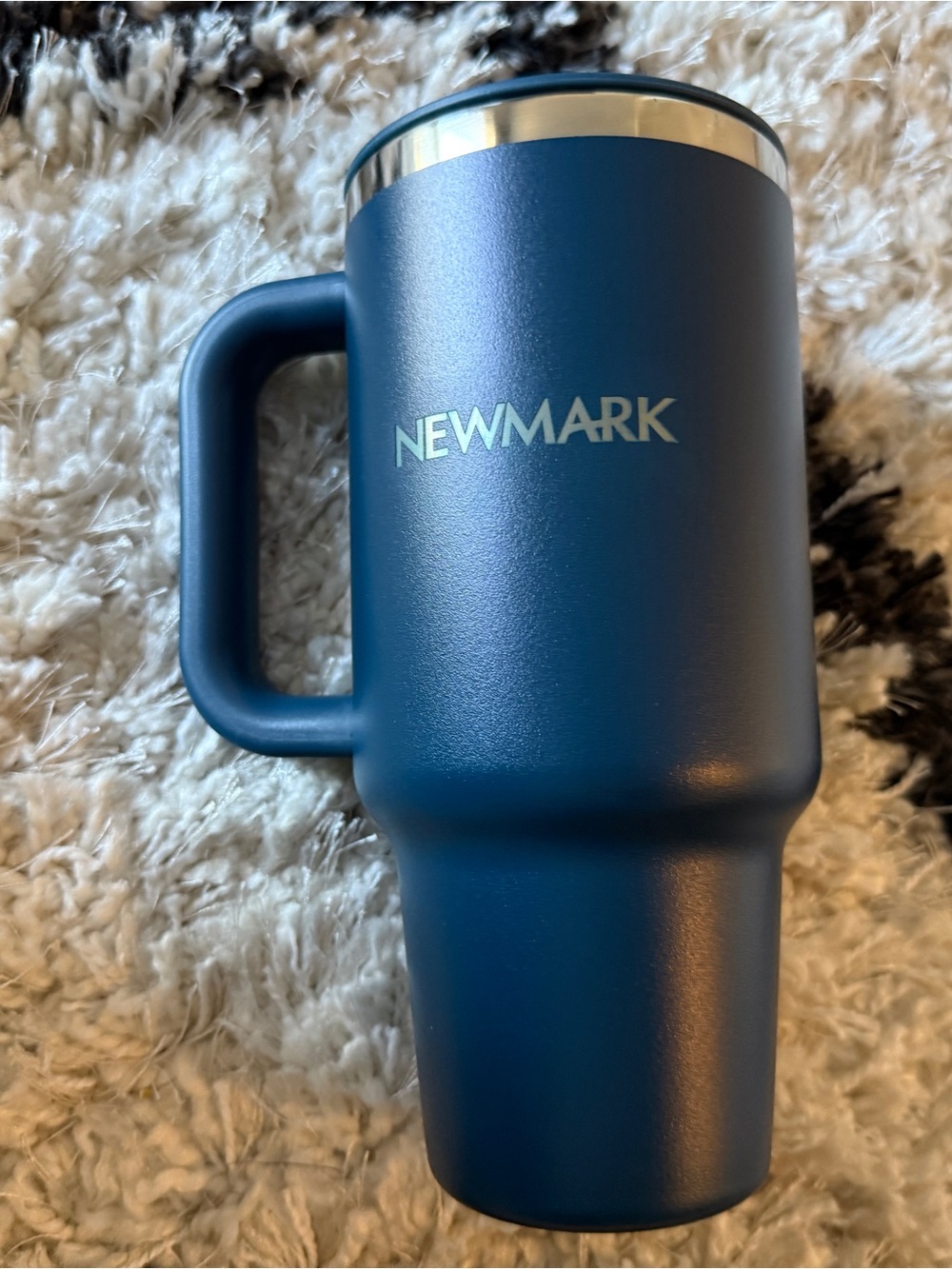 Newmark Hydro Flask 32 oz All Around Travel Tumbler Blue Handle Straw Insulated